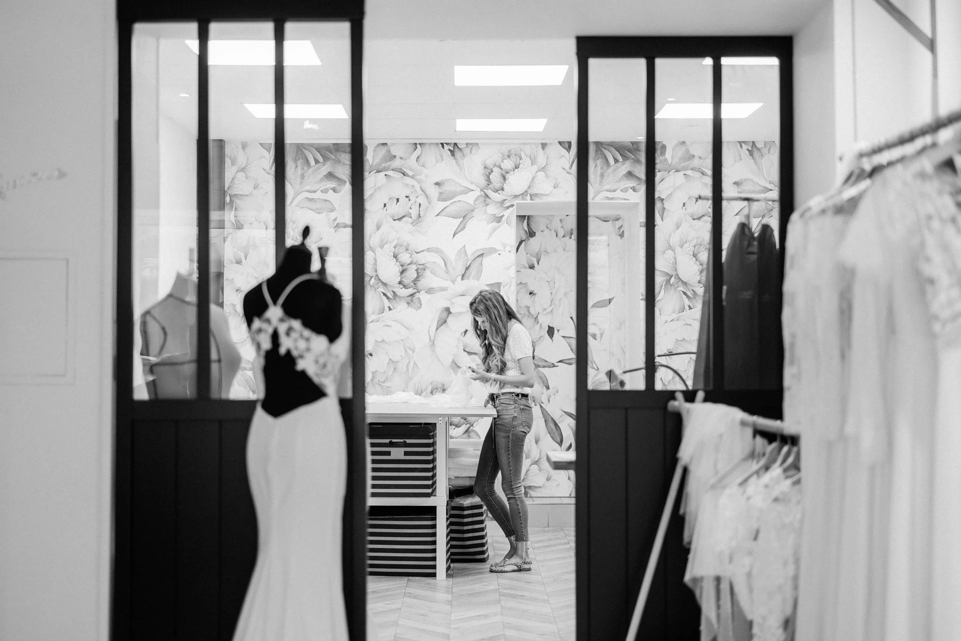 robe noir stylisme gris mariage